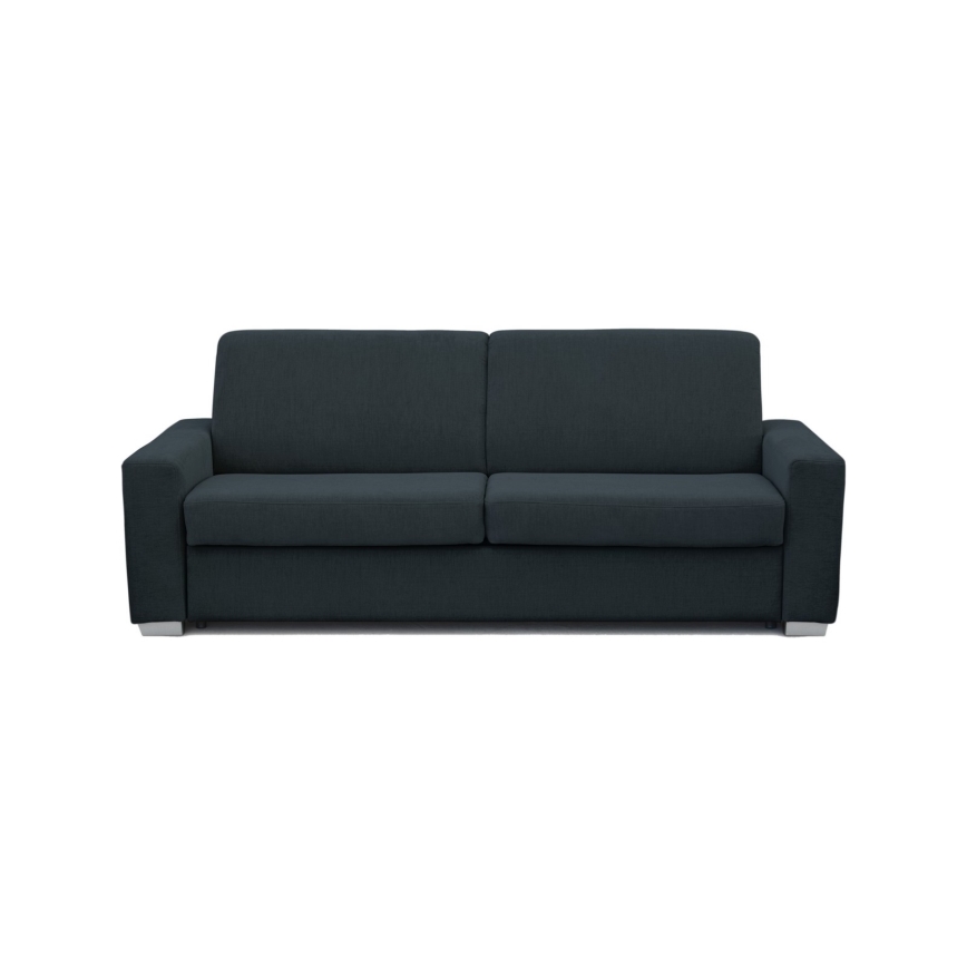 Ausziehbares Dreisitzsofa LEKA in Blau für den täglichen Schlafgebrauch