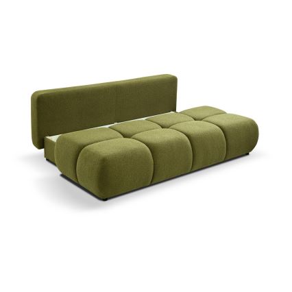 Ausziehbares Dreisitzsofa mit Stauraum NUORO in Grün