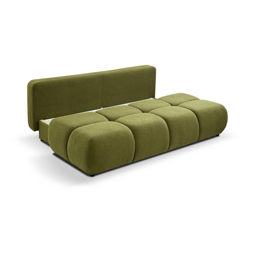 Ausziehbares Dreisitzsofa mit Stauraum NUORO in Grün