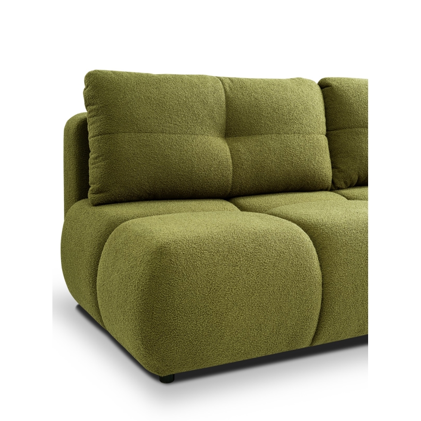 Ausziehbares Dreisitzsofa mit Stauraum NUORO in Grün
