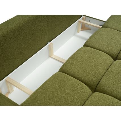 Ausziehbares Dreisitzsofa mit Stauraum NUORO in Grün