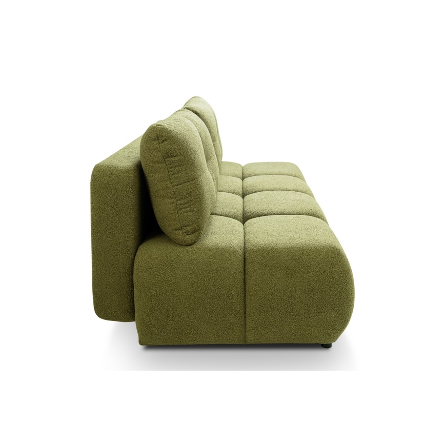 Ausziehbares Dreisitzsofa mit Stauraum NUORO in Grün