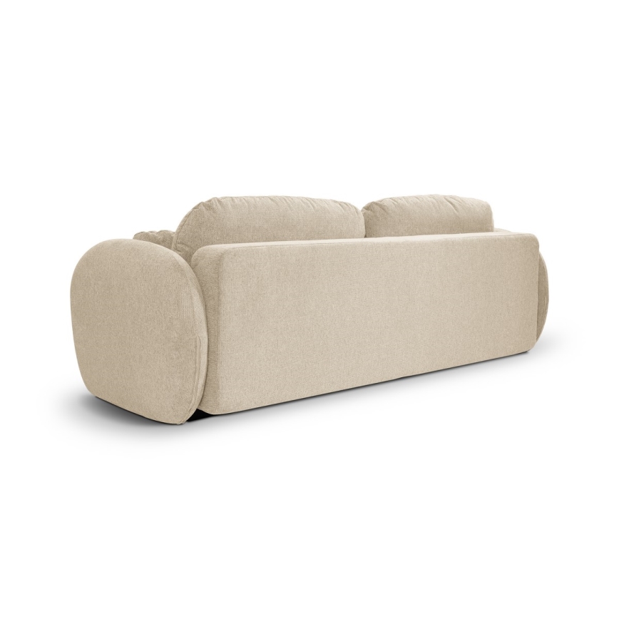 Ausziehbares Dreisitzsofa OLBIA in Beige