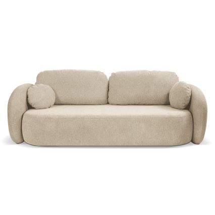 Ausziehbares Dreisitzsofa OLBIA in Beige