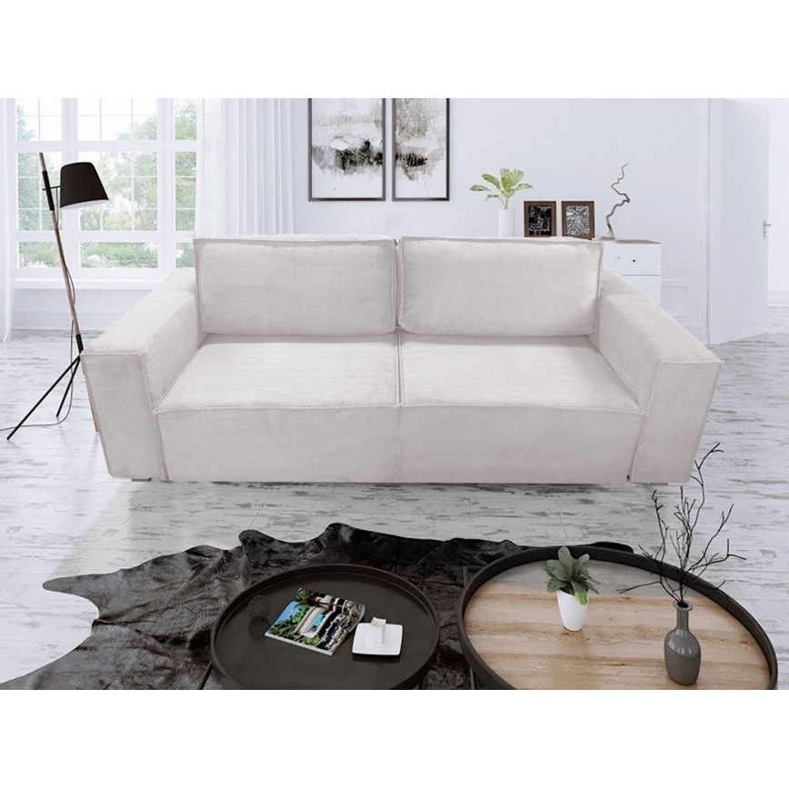 Ausziehbares Dreisitzsofa mit Stauraum RONDA in Beige