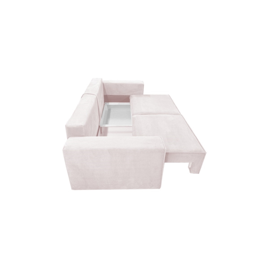 Ausziehbares Dreisitzsofa mit Stauraum RONDA in Beige
