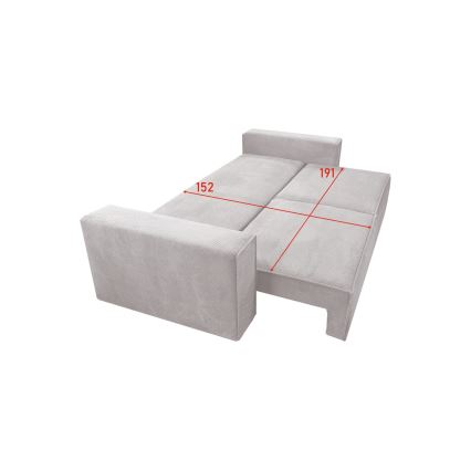 Ausziehbares Dreisitzsofa mit Stauraum RONDA in Beige