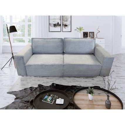 Ausziehbares Dreisitzer-Sofa mit Stauraum RONDA in Grau