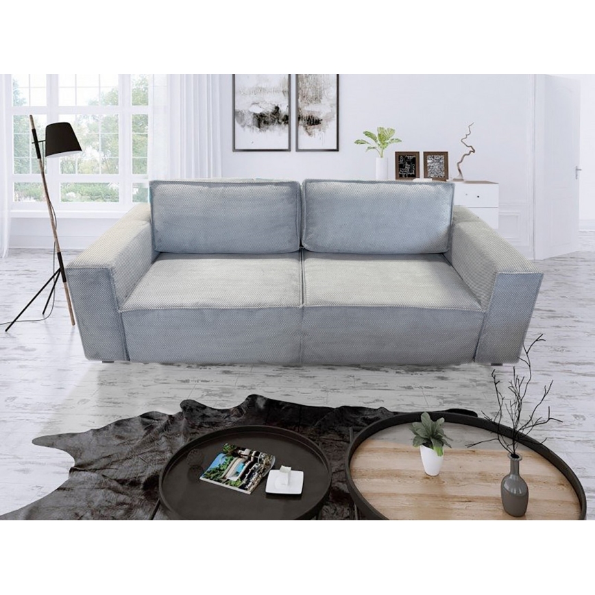 Ausziehbares Dreisitzer-Sofa mit Stauraum RONDA in Grau