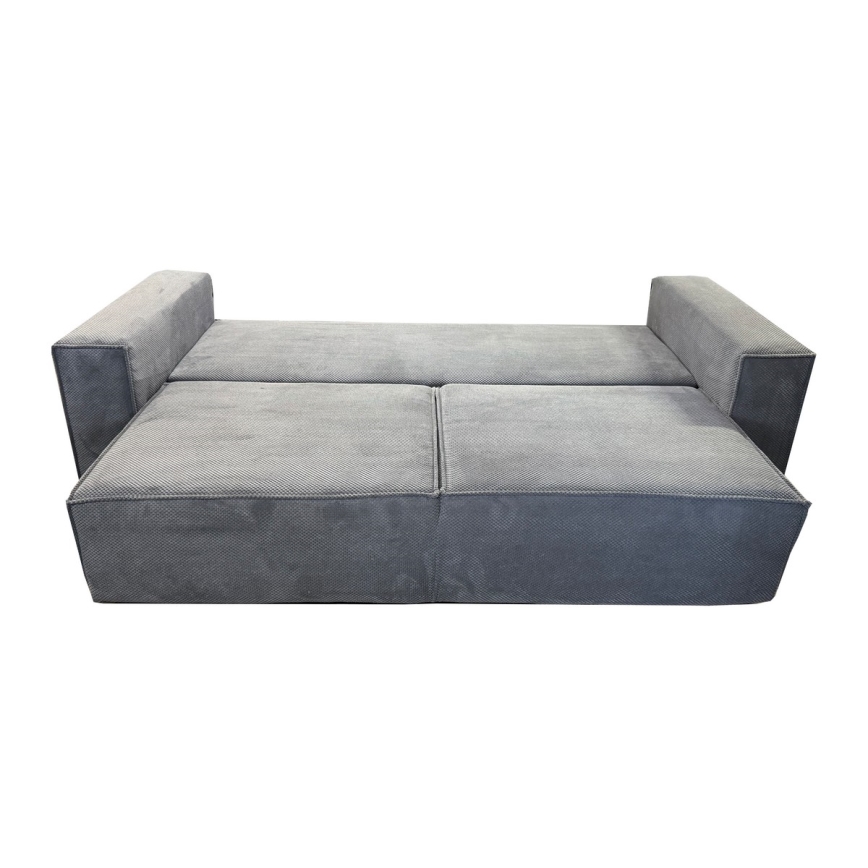 Ausziehbares Dreisitzer-Sofa mit Stauraum RONDA in Grau