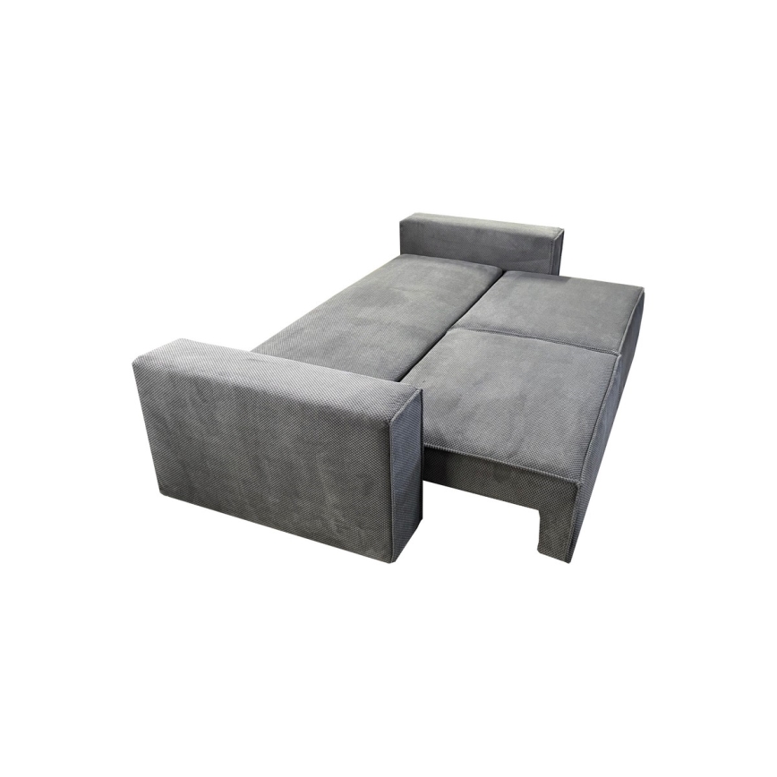 Ausziehbares Dreisitzer-Sofa mit Stauraum RONDA in Grau