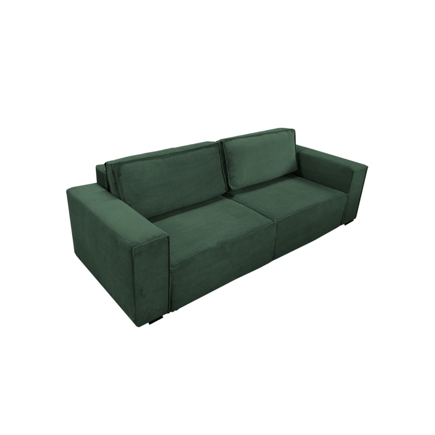 Ausziehbares Dreisitzsofa mit Stauraum RONDA grün