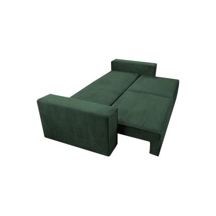 Ausziehbares Dreisitzsofa mit Stauraum RONDA grün