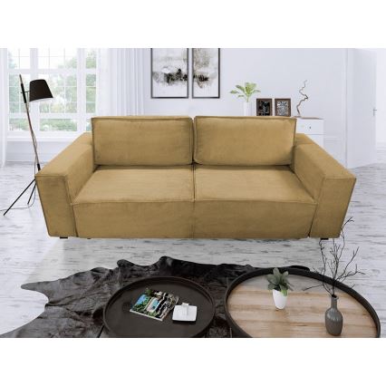 Ausziehbares Dreisitzer-Sofa mit Stauraum RONDA in Orange