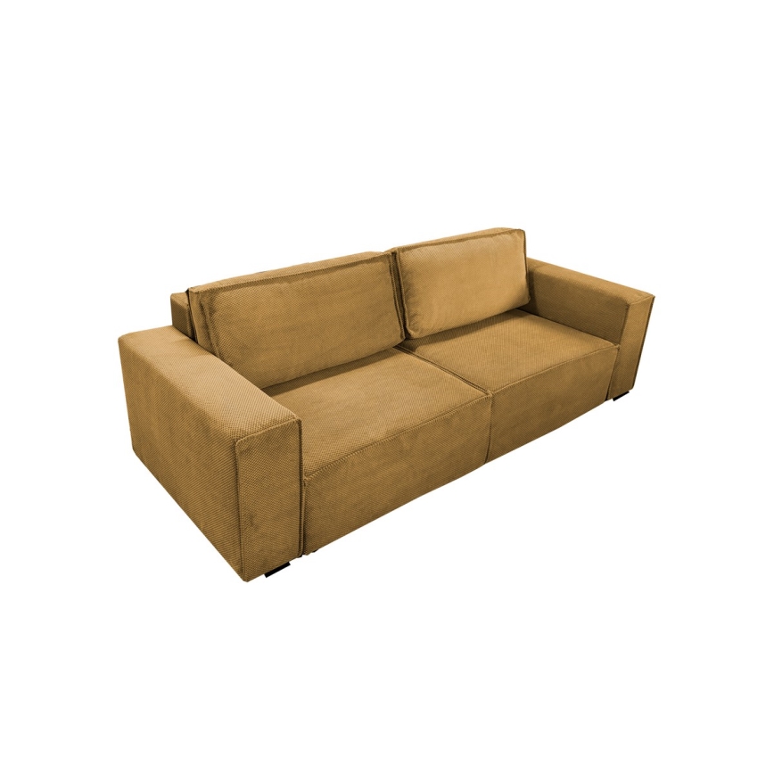 Ausziehbares Dreisitzer-Sofa mit Stauraum RONDA in Orange