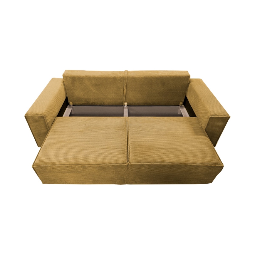 Ausziehbares Dreisitzer-Sofa mit Stauraum RONDA in Orange