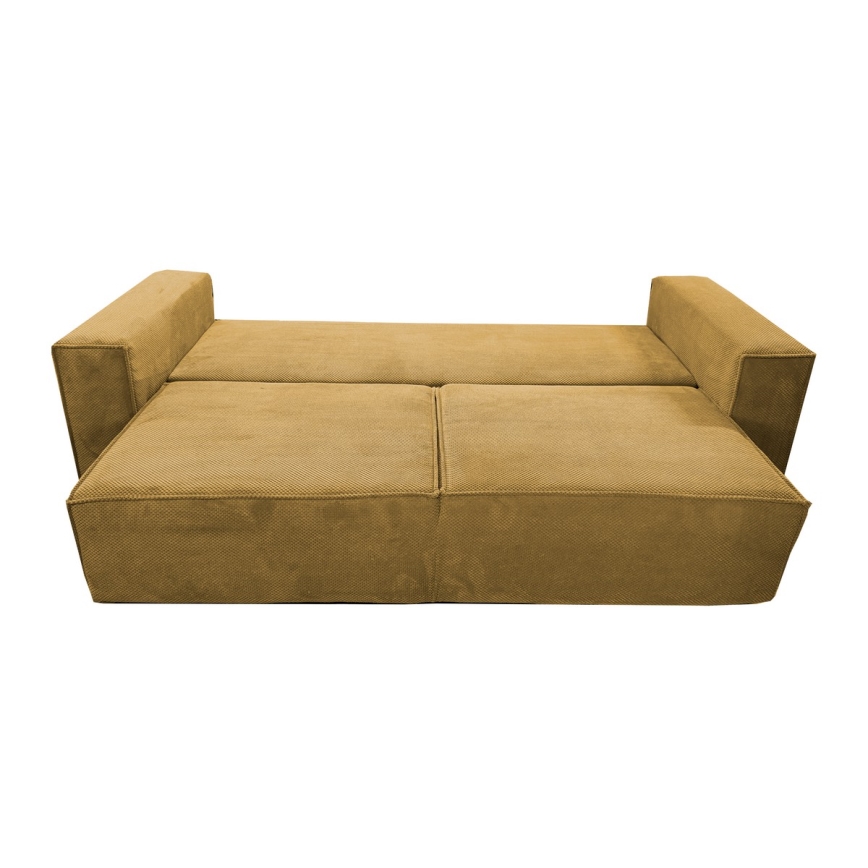 Ausziehbares Dreisitzer-Sofa mit Stauraum RONDA in Orange