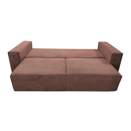 Ausziehbares Dreisitzsofa mit Stauraum RONDA in Rot