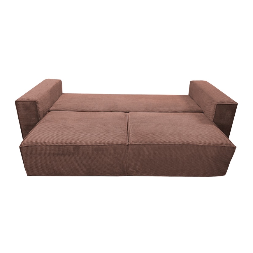 Ausziehbares Dreisitzsofa mit Stauraum RONDA in Rot