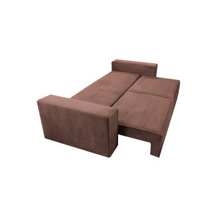Ausziehbares Dreisitzsofa mit Stauraum RONDA in Rot