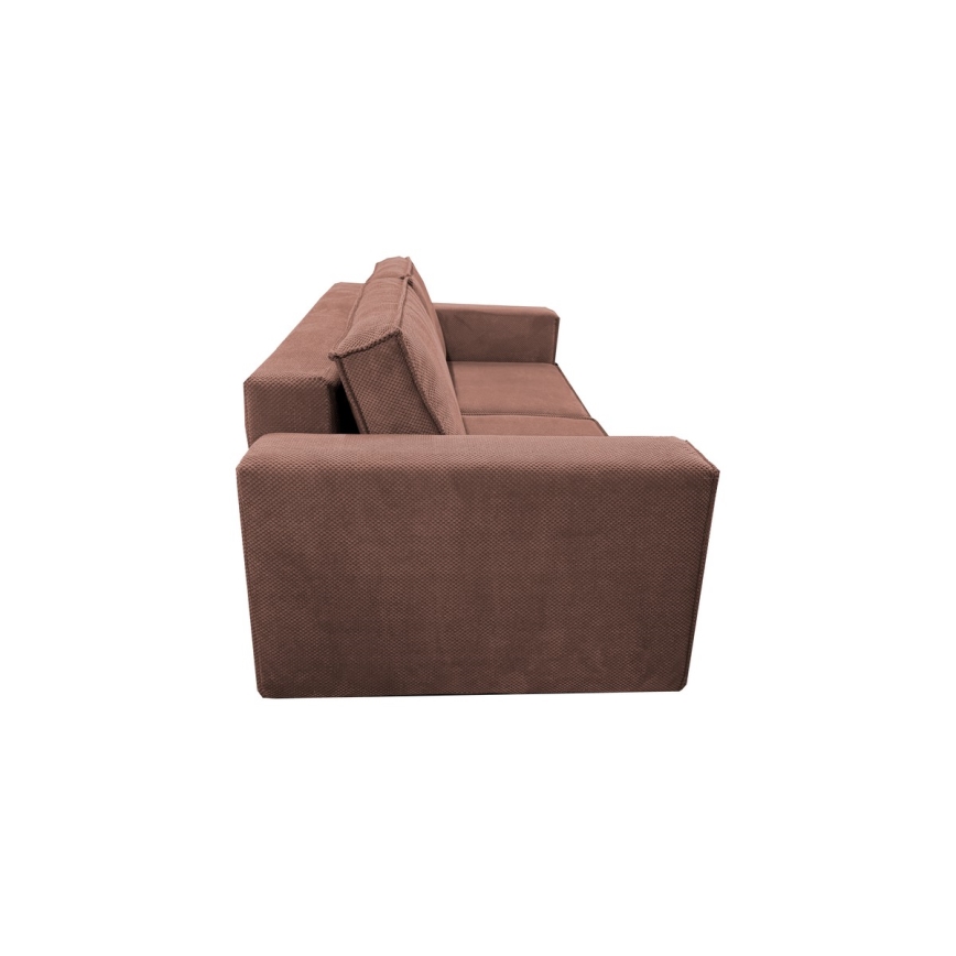 Ausziehbares Dreisitzsofa mit Stauraum RONDA in Rot