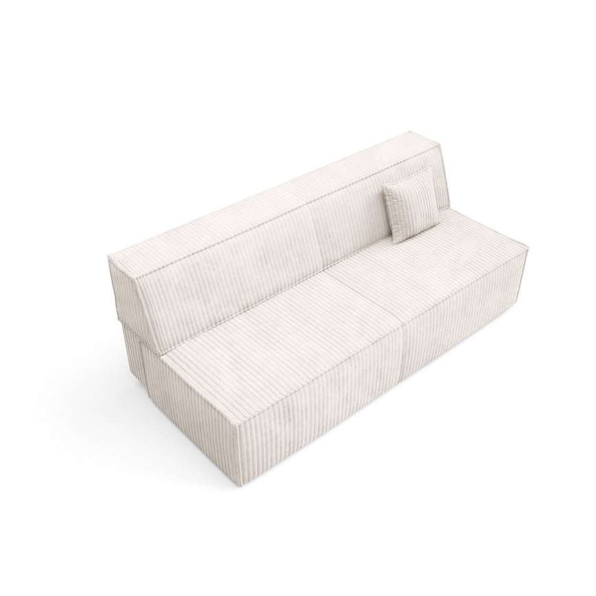 Ausziehbares Dreisitzer-Sofa mit Stauraum TERAMO in Beige