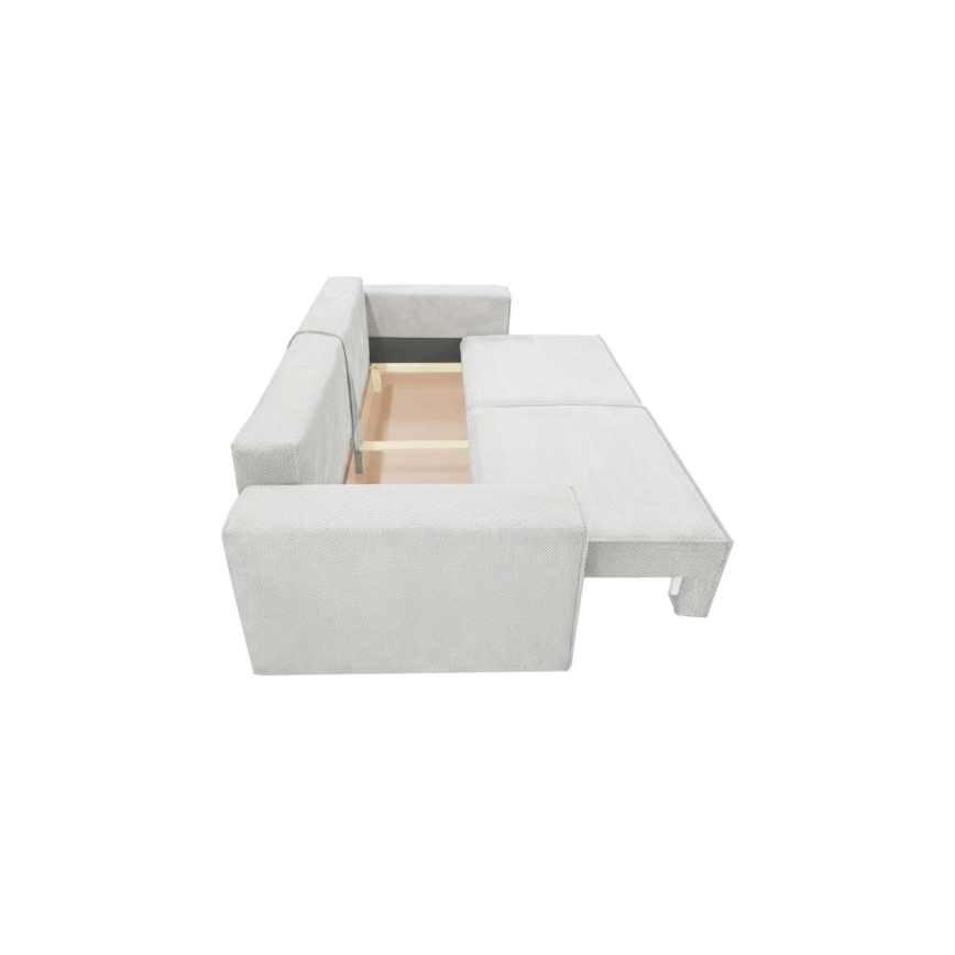 Ausziehbares 3-sitziges Schlafsofa mit Stauraum RONDA, Beige
