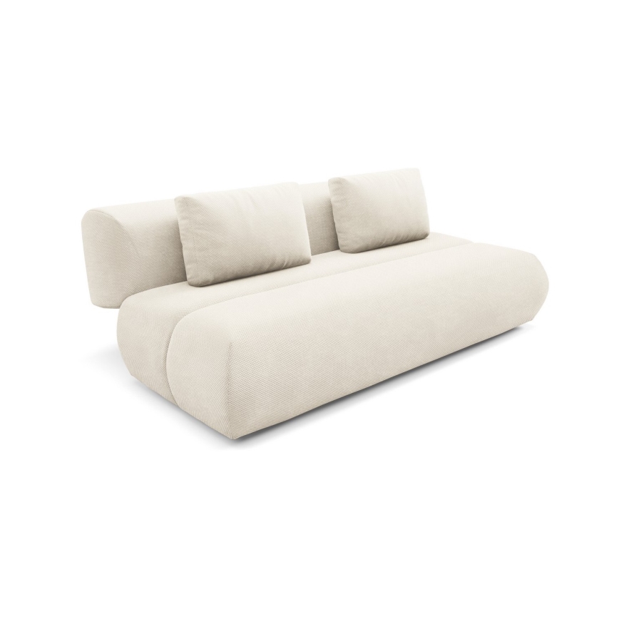 Ausziehbares Dreisitzer-Sofa FANO, cremefarben