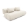Ausziehbares Dreisitzer-Sofa FANO in Creme
