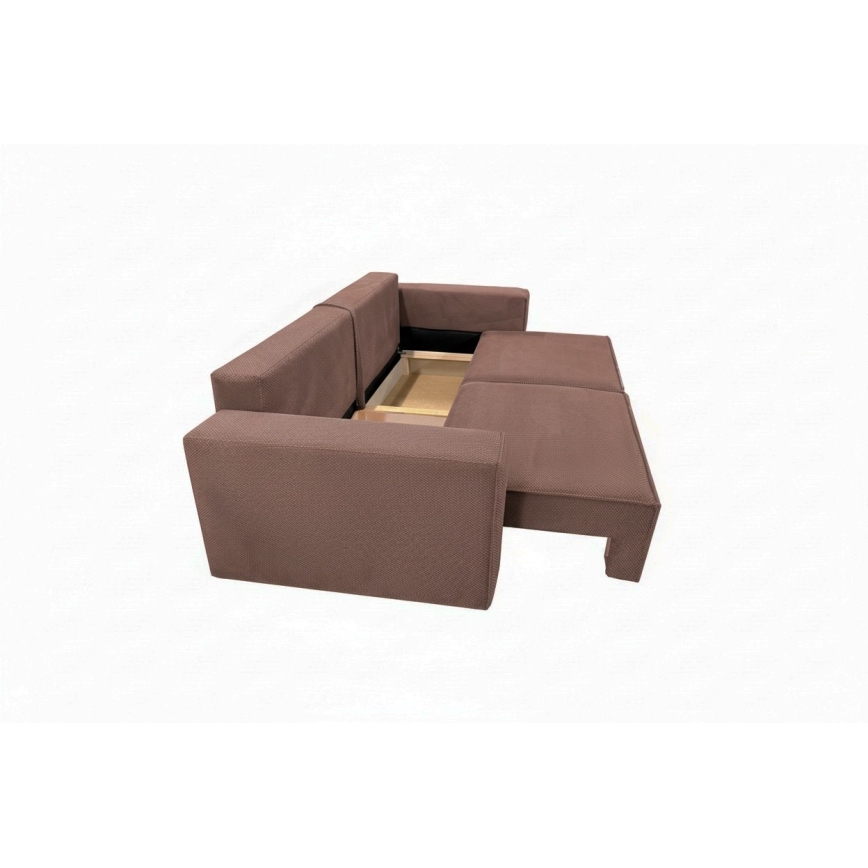 Ausziehbares Dreisitzer-Sofa mit Stauraum RONDA, rot