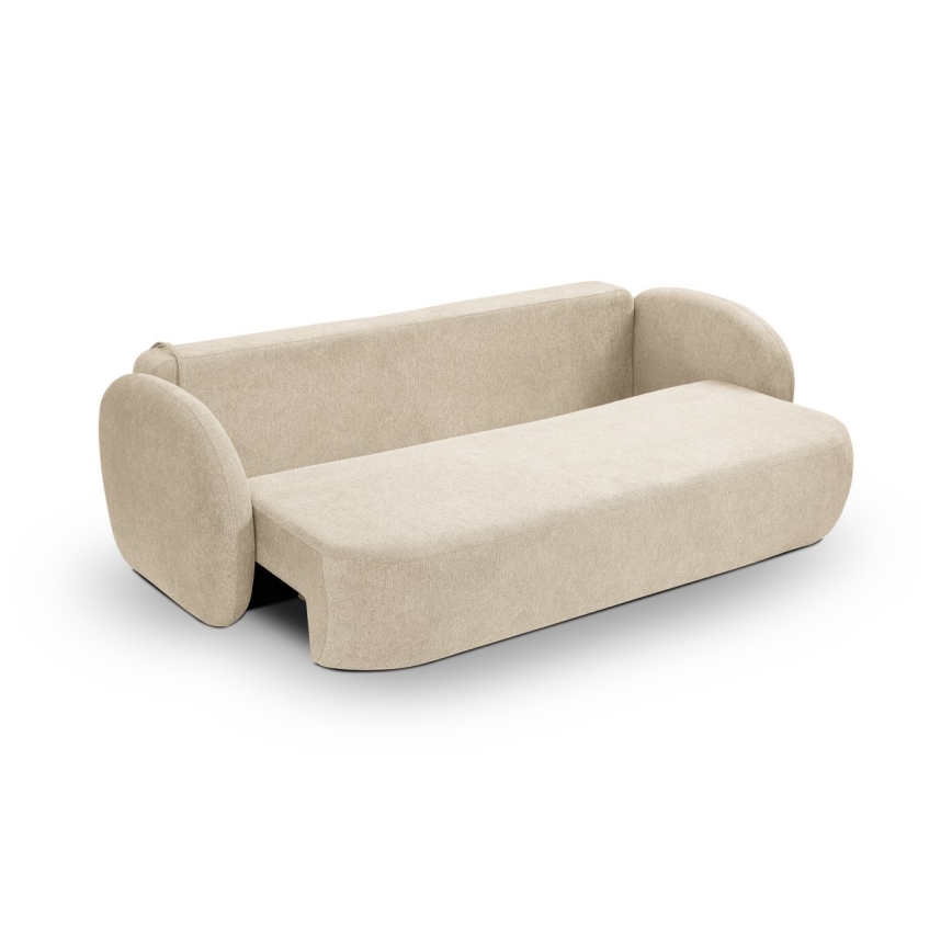 Ausziehbares Dreisitzer-Sofa OLBIA beige