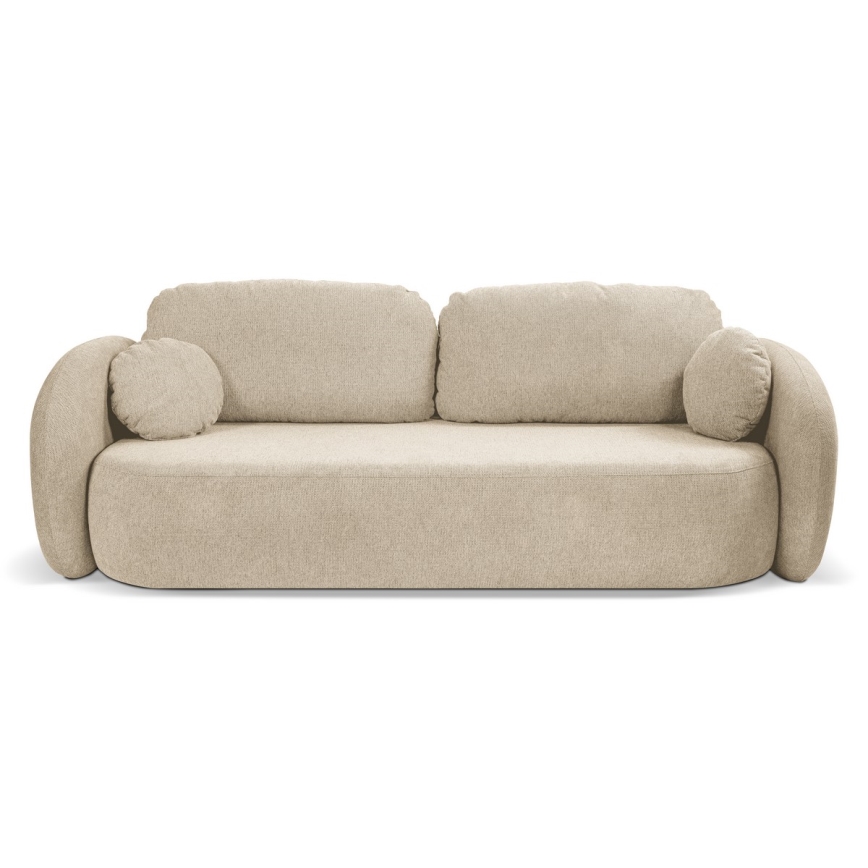 Ausziehbares Dreisitzer-Sofa OLBIA beige