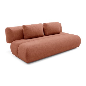 Ausziehbares Dreisitzsofa FANO in Braun