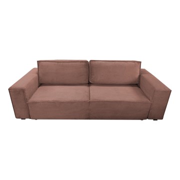 Ausziehbares Dreisitzsofa mit Stauraum RONDA in Rot