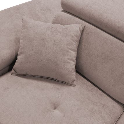 Ausziehbares Ecksofa CASTELO mit Stauraum, L-Form, links, Beige