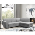 Ausziehbares Ecksofa mit Bettfunktion und Stauraum, L-Form, SERPA, rechts, grau