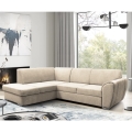 Ausziehbares Ecksofa mit Stauraum in L-Form, SERPA, links, beige