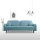 Ausziehbares, gepolstertes 3‑Sitzer‑Sofa CLOUDY, Türkis