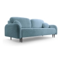Ausziehbares, gepolstertes Dreisitzer-Sofa CLOUDY in Türkis