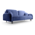 Ausziehbares, gepolstertes Dreisitzersofa CLOUDY in Blau