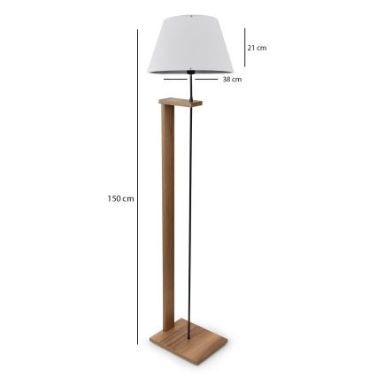 AYD Stehlampe 1xE27/40W/230V weiß/braun