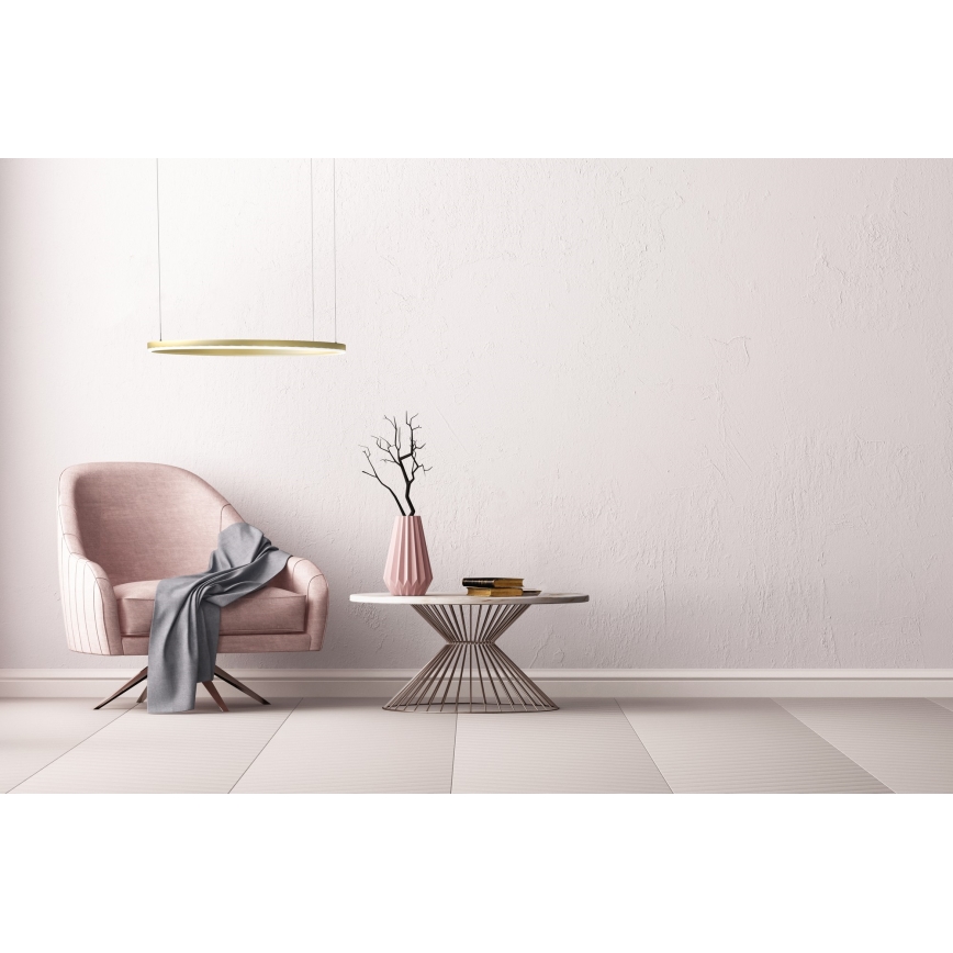 Azzardo AZ4961 - LED dimmbare Hängeleuchte an Kabel HALO LED/56W/230V Ø 80 cm gold