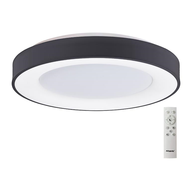 Azzardo AZ4995 - LED dimmbares Deckenleuchte SANTANA LED/80W/230V Schwarz + Fernbedienung