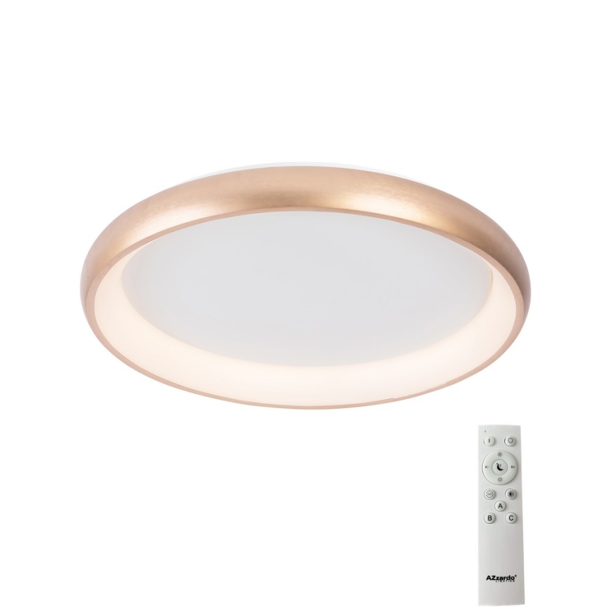 Azzardo AZ5070 - LED dimmbares Deckenleuchte ANTONIO LED/32W/230V gold + Fernbedienung