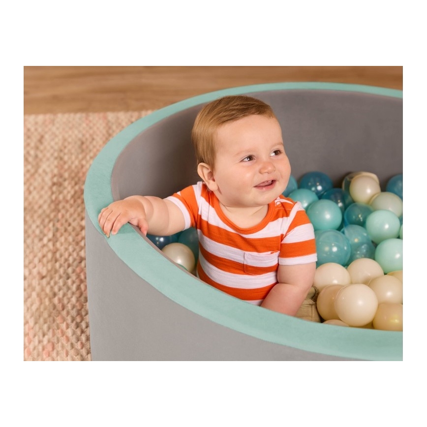 B-Toys - Kinder-Bällebad d 89 cm grau/türkisfarben