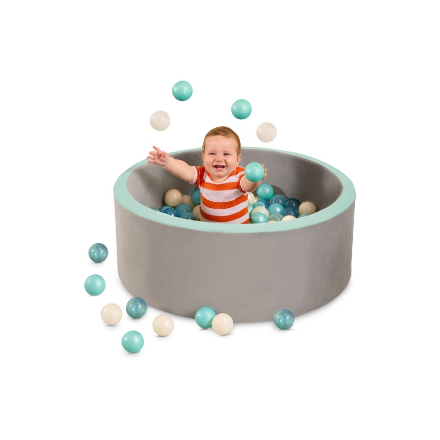 B-Toys - Kinder-Bällebad d 89 cm grau/türkisfarben