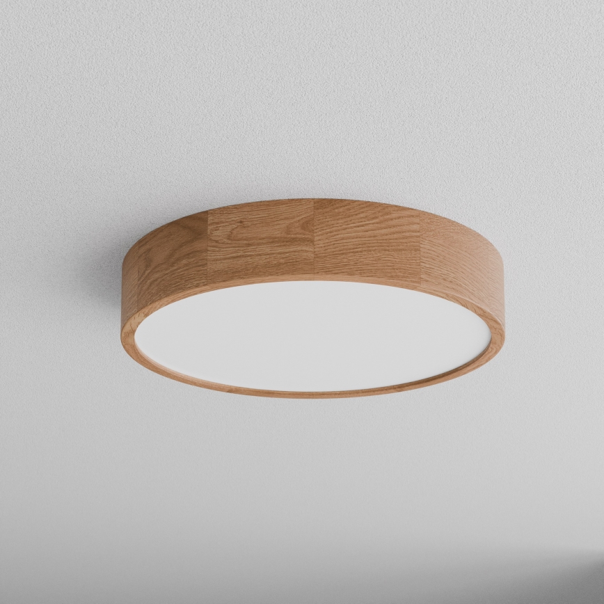 Badezimmer-Deckenleuchte CLEO mit Sensor, 4xE27/24W/230V, Ø 47,5 cm, IP54, Eiche
