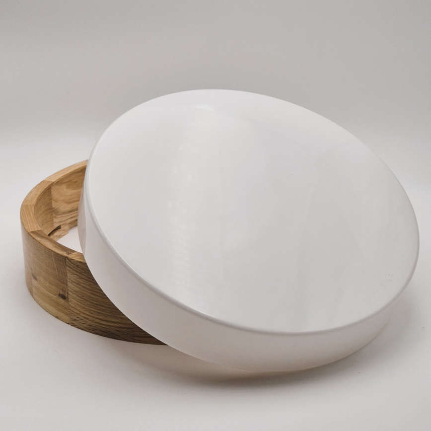 Badezimmer-Deckenleuchte OAK 3xE27/15W/230V Eiche Ø 37 cm IP54