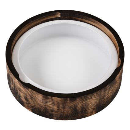 Deckenleuchte für Badezimmer OAK SMOKY 2xE27/15W/230V IP54 Ø 27,5 cm Eiche/Braun
