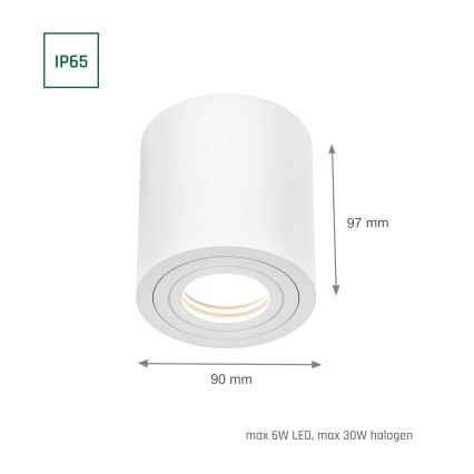 Badezimmer-Einbaustrahler CHLOE 1xGU10/30W/230V IP65 rund weiß